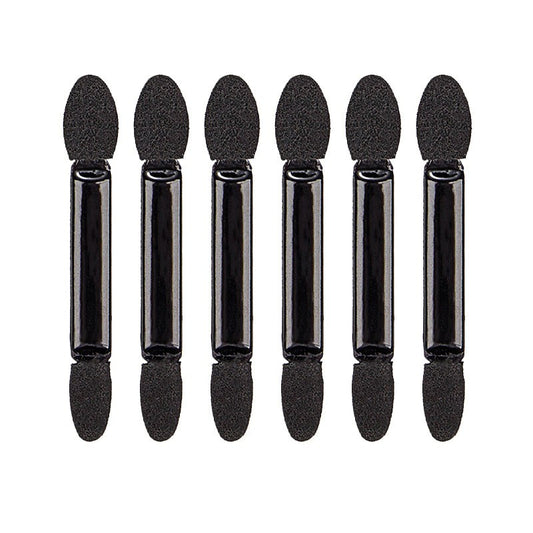 Set 20 de Aplicatoare Machiaj, Flippy, 2 Capete, 6.2 cm, din Poliuretan si Burete, Negru