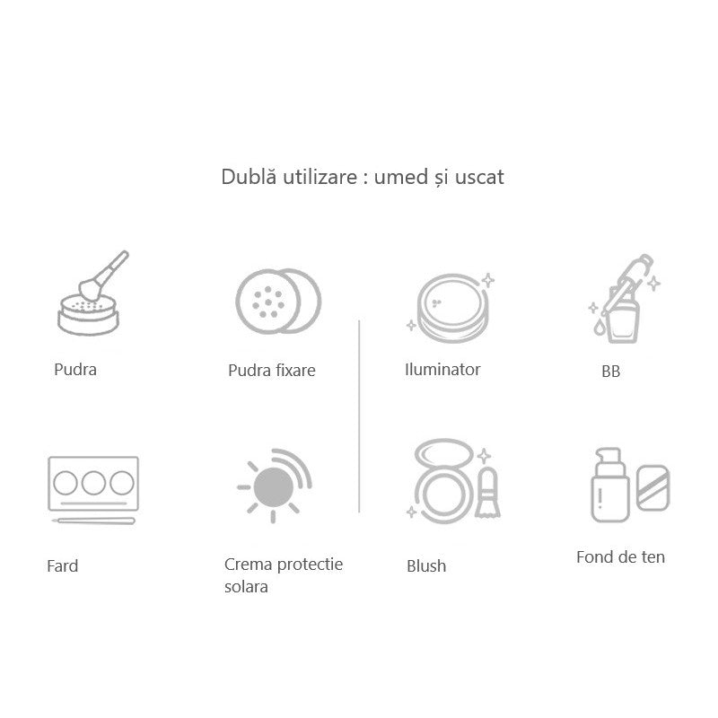 Set Buretei Machiaj, Belvia, Premium, nude, 3 bucati