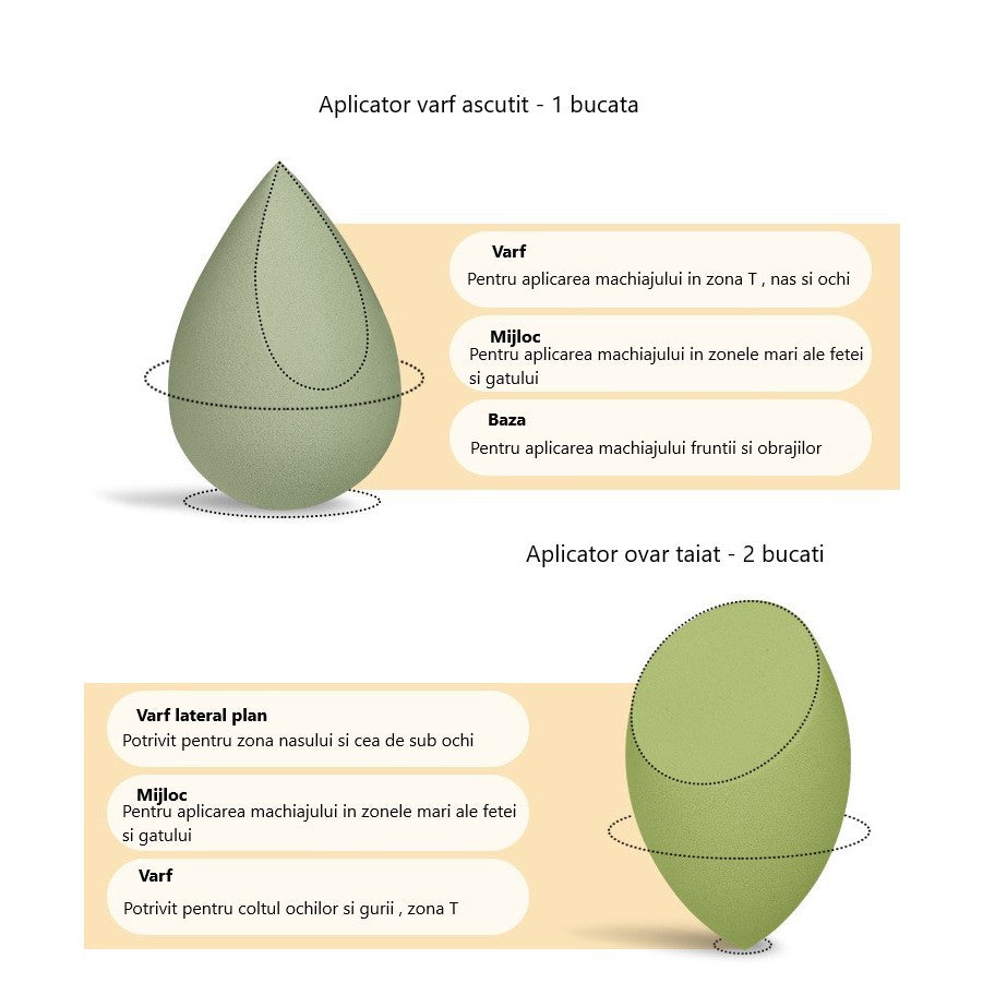 Set Buretei Machiaj, Belvia, Premium, 7 bucati, verde