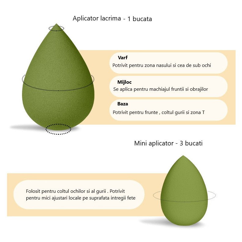 Set Buretei Machiaj, Belvia, Premium, 7 bucati, verde