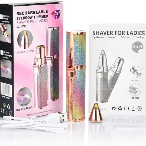 Epilator 2 in 1 pentru Fata si Sprancene, Reincarcabil